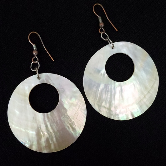 Seashell 3" Dangling Earrings - Picture 2 of 8